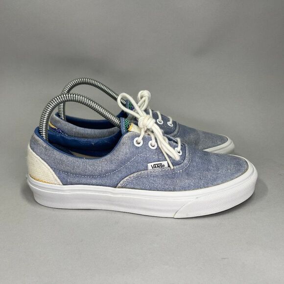 Vans Shoes Women’s Size 7.5 Salt Washed Blue Low Retro Lace Up Skate Sneakers - Picture 1 of 10